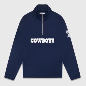 OVO X NFL Dallas Cowboys 1/4 Zip Mock Neck