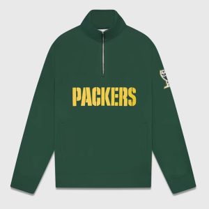OVO X NFL Green Bay Packers 1/4 Zip Mock Neck